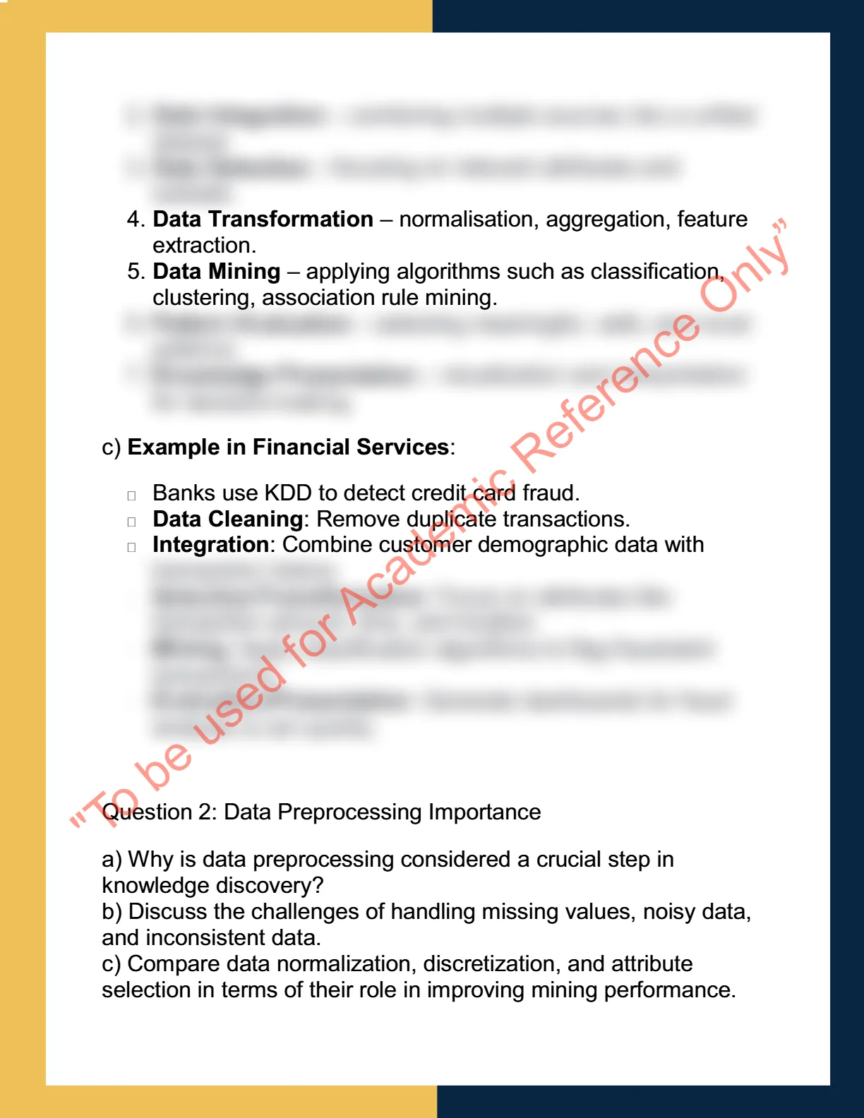 CSE 5372 – Knowledge Discovery & Mining 1